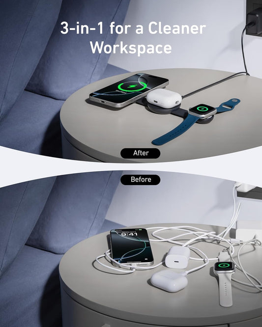 Anker MagGo 3-in-1 Foldable Wireless Charger