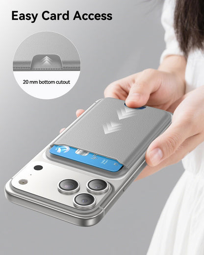 Slim Magnetic Leather Phone Wallet