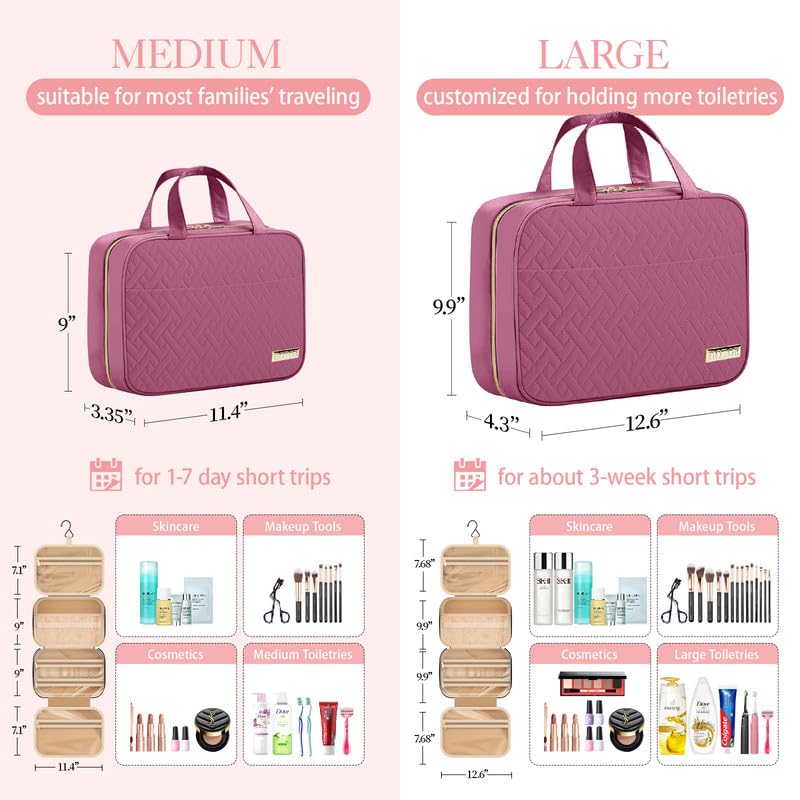 HOTOR Hanging Travel Toiletry Organizer