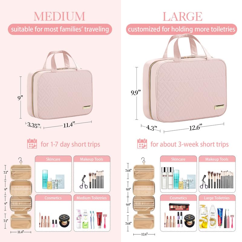 HOTOR Hanging Travel Toiletry Organizer