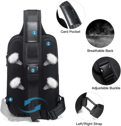 BANGE Anti-Theft Oxford Sling Backpack