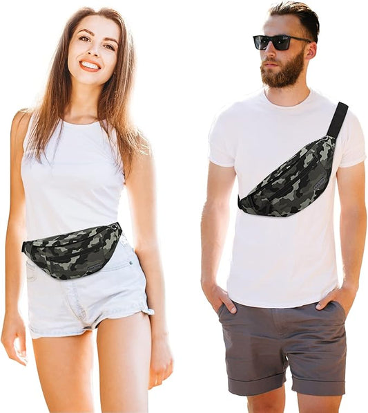 MAXTOP Large 4-Pocket Crossbody Fanny Pack