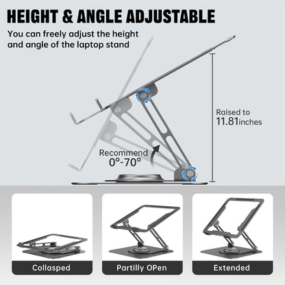 JOYEKY Adjustable 360 Rotating Laptop Stand