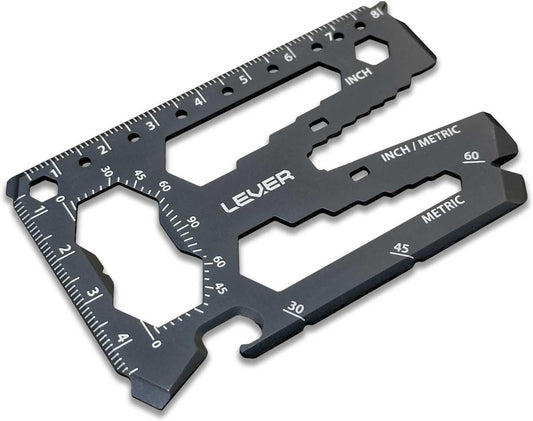 Toolcard Pro - 40 in 1 Credit Card Multitool. Slim, Minimalist Survival Card Wallet Tool Card. TSA Approved Multitool Card Pocket Tool. (Black)