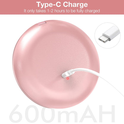 LUMINA Magnetic-Logic Travel 10X Micro-Clarity LED Makeup Mirror