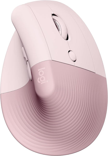 Lift Vertical Ergonomic Mouse, Wireless, Bluetooth or Logi Bolt USB Receiver, Quiet Clicks, 4 Buttons, Compatible with Windows/Macos/Ipados, Laptop, PC - Graphite