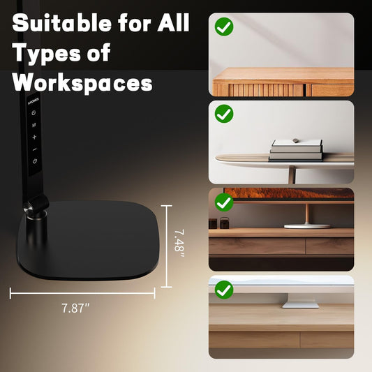 LitONES Adjustable LED Desk Lamp — Metal Swing Arm, Dimmable, Multi-Color Temperature