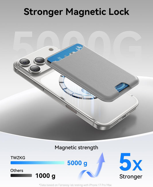Slim Magnetic Leather Phone Wallet