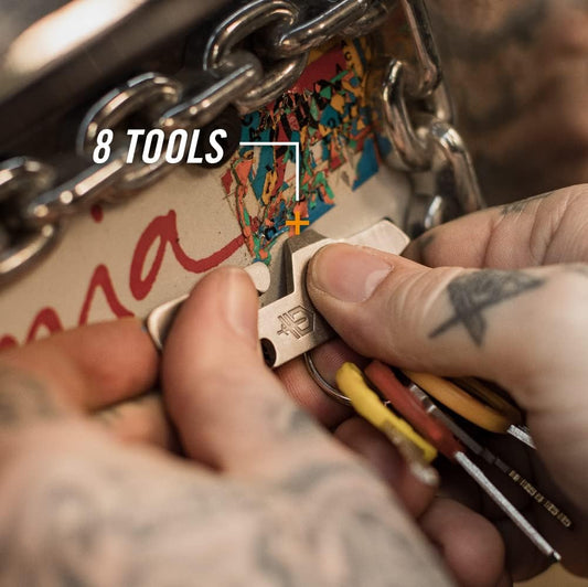 Stainless Steel 7 in 1 Keychain Multitool
