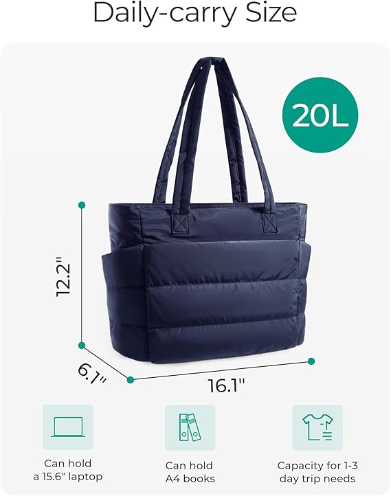 BAGSMART Water-Resistant Travel Duffel Bag
