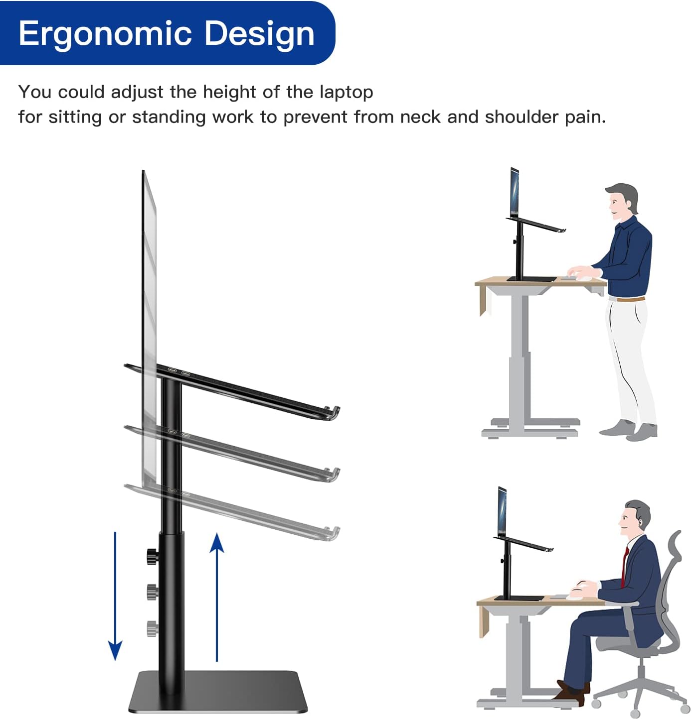 BESIGN LSX6 Adjustable Ergonomic Laptop Riser