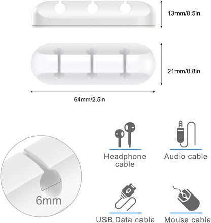 SOULWIT Silicone Cable Holder Clips