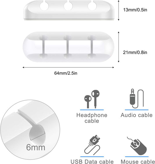 SOULWIT Silicone Cable Holder Clips