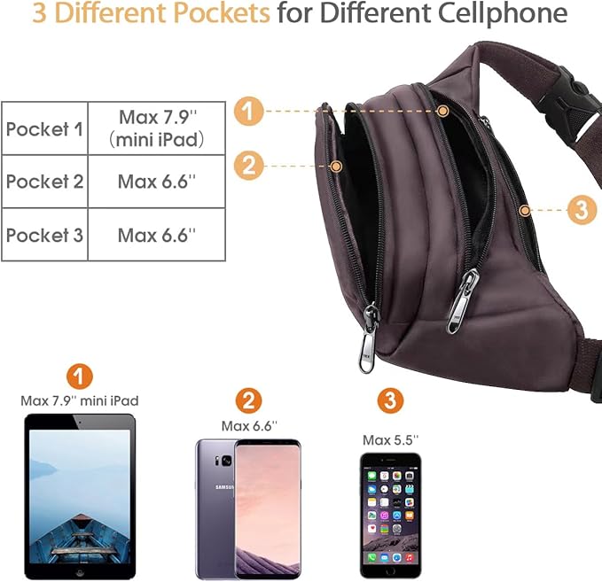 Syican Large Waterproof Fanny Pack