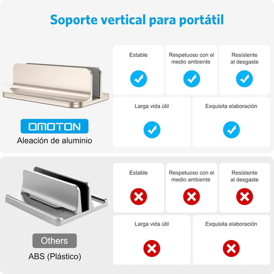 OMOTON Adjustable Vertical Laptop Stand