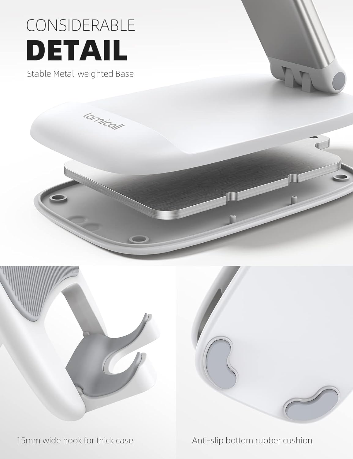 Foldable Desk Phone Stand With Adjustable Height