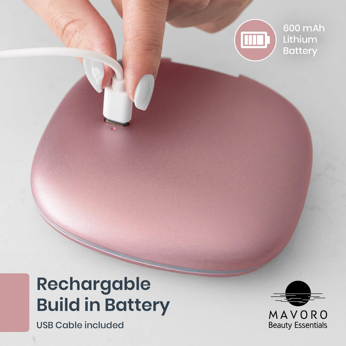 Mavoro Rechargeable LED 10X Travel Make-Up Mirror