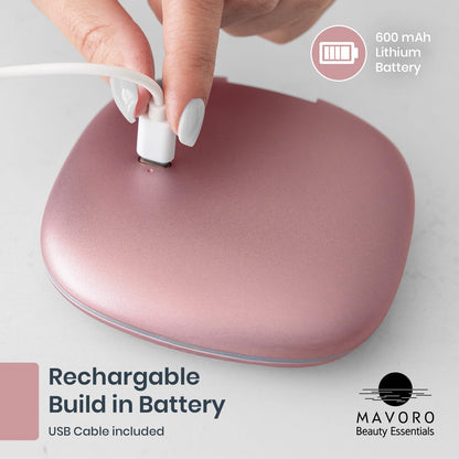 Mavoro Rechargeable LED 10X Travel Make-Up Mirror