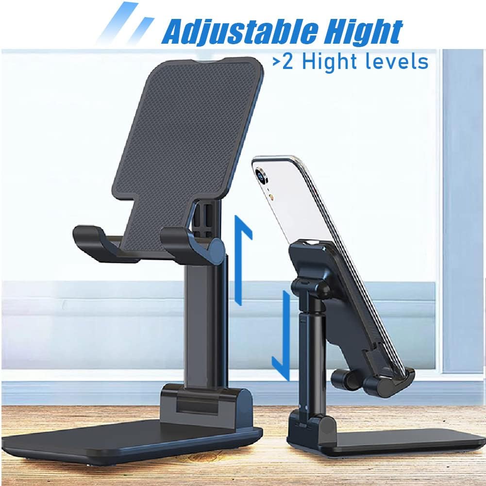 Foldable Cell Phone Stand With Weighted Base
