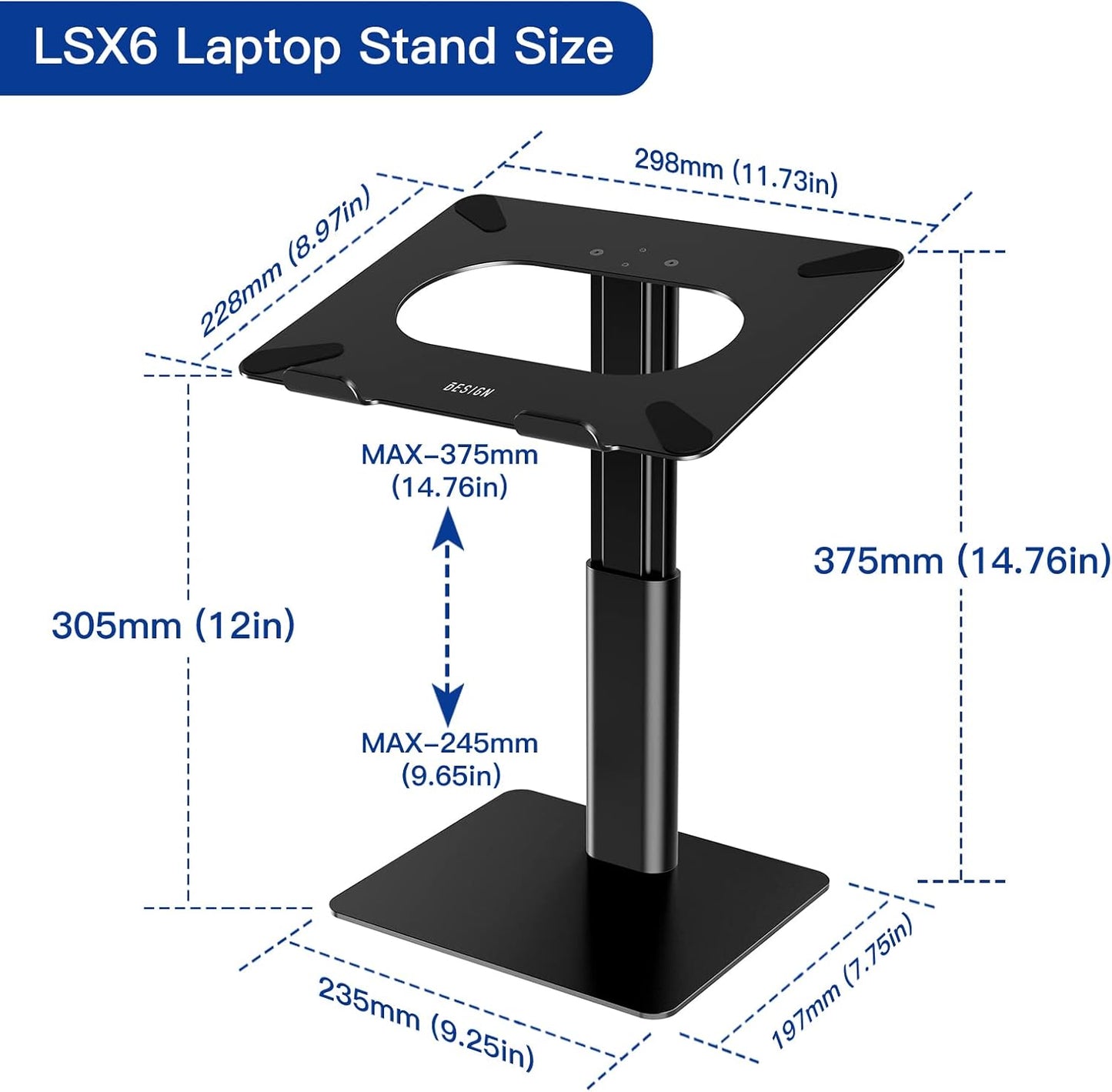 BESIGN LSX6 Adjustable Ergonomic Laptop Riser