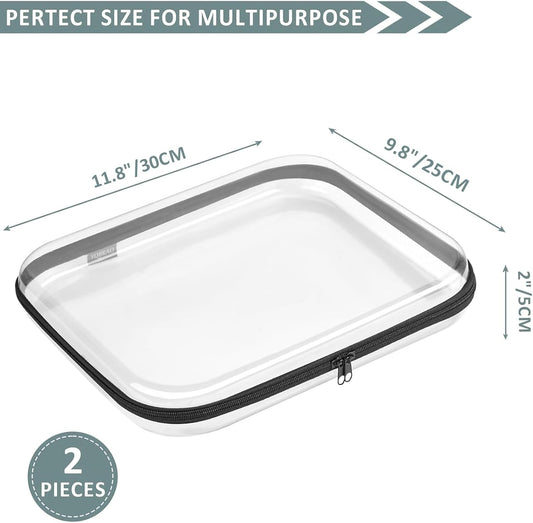 YQBRAO Clear Hard Shell Zipper Case