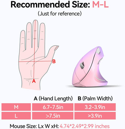 Adjustable Vertical Mouse With Six DPI Levels