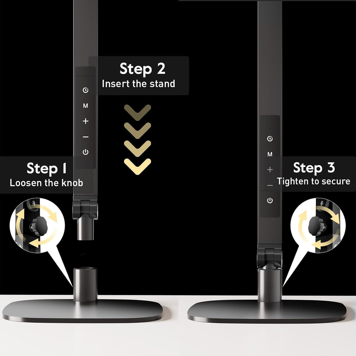 LitONES Adjustable LED Desk Lamp — Metal Swing Arm, Dimmable, Multi-Color Temperature