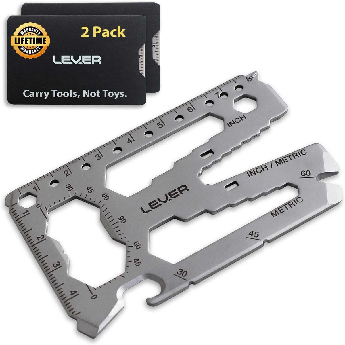Toolcard Pro - 40 in 1 Credit Card Multitool. Slim, Minimalist Survival Card Wallet Tool Card. TSA Approved Multitool Card Pocket Tool. (Black)