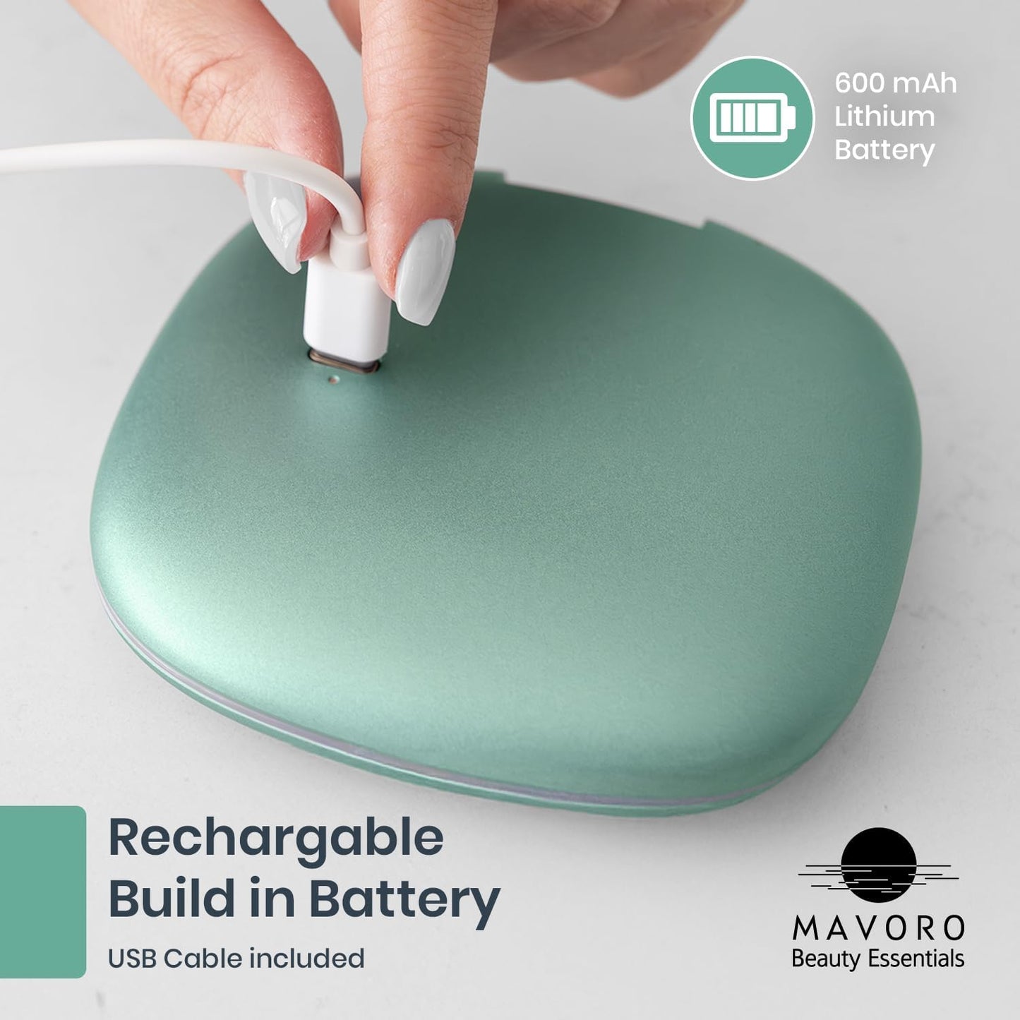 Mavoro Rechargeable LED 10X Travel Make-Up Mirror