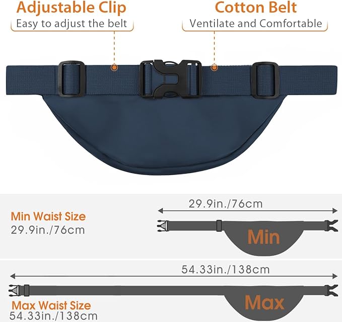 Syican Large Waterproof Fanny Pack
