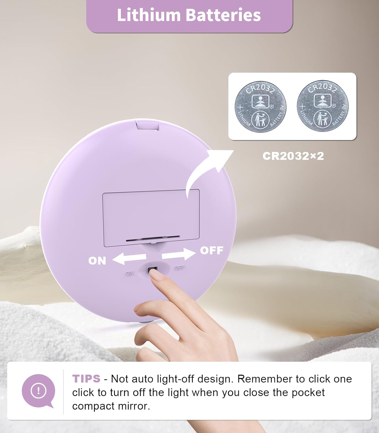 LUMINA Magnetic-Logic Travel 10X Micro-Clarity LED Makeup Mirror