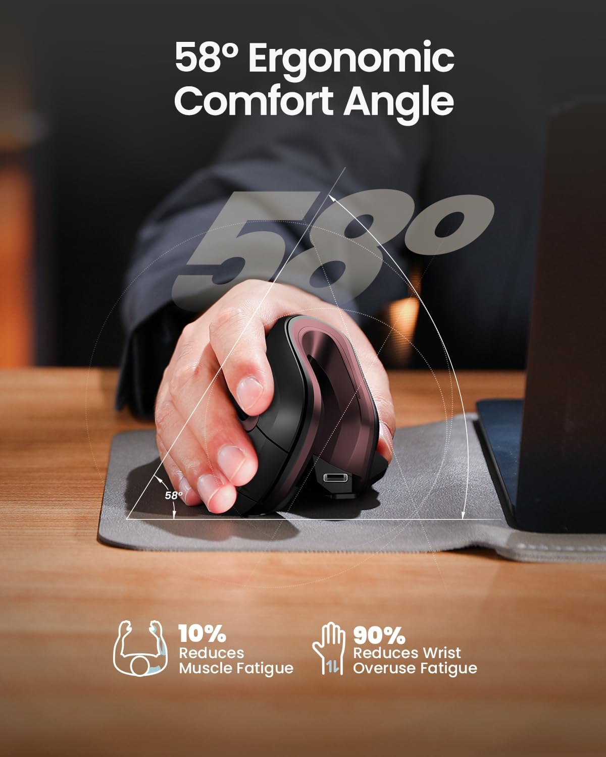 ProtoArc Wireless Ergonomic Vertical Mouse