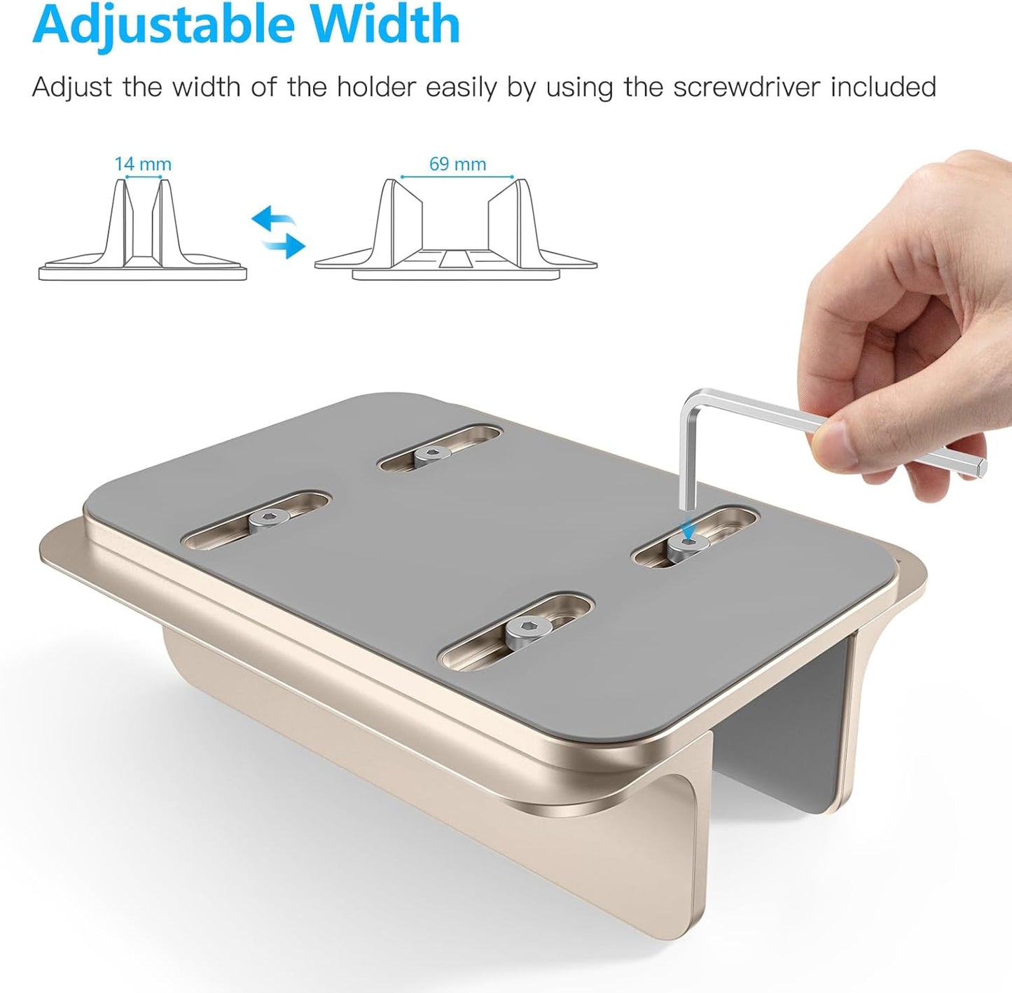 OMOTON Adjustable Vertical Laptop Stand