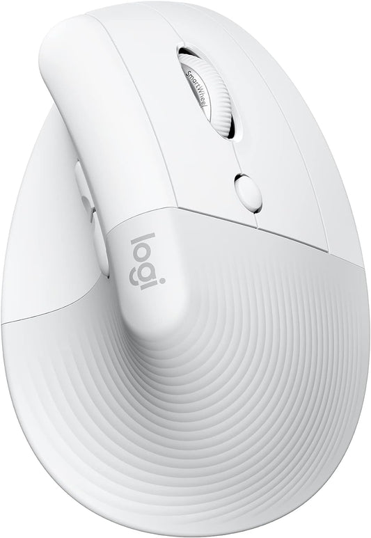 Lift Vertical Ergonomic Mouse, Wireless, Bluetooth or Logi Bolt USB Receiver, Quiet Clicks, 4 Buttons, Compatible with Windows/Macos/Ipados, Laptop, PC - Graphite