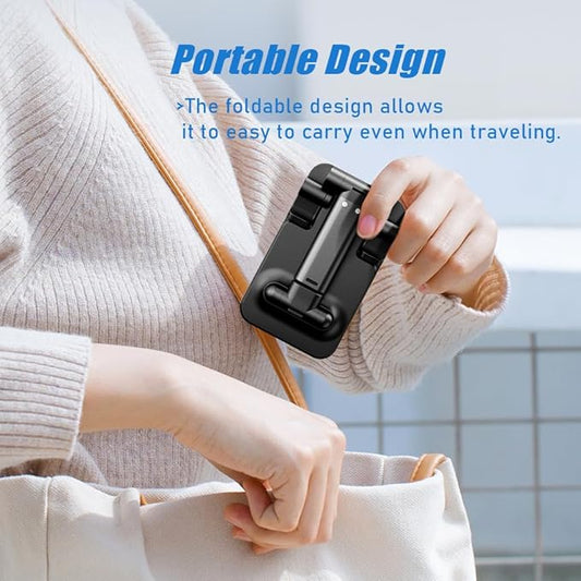 Foldable Cell Phone Stand With Weighted Base