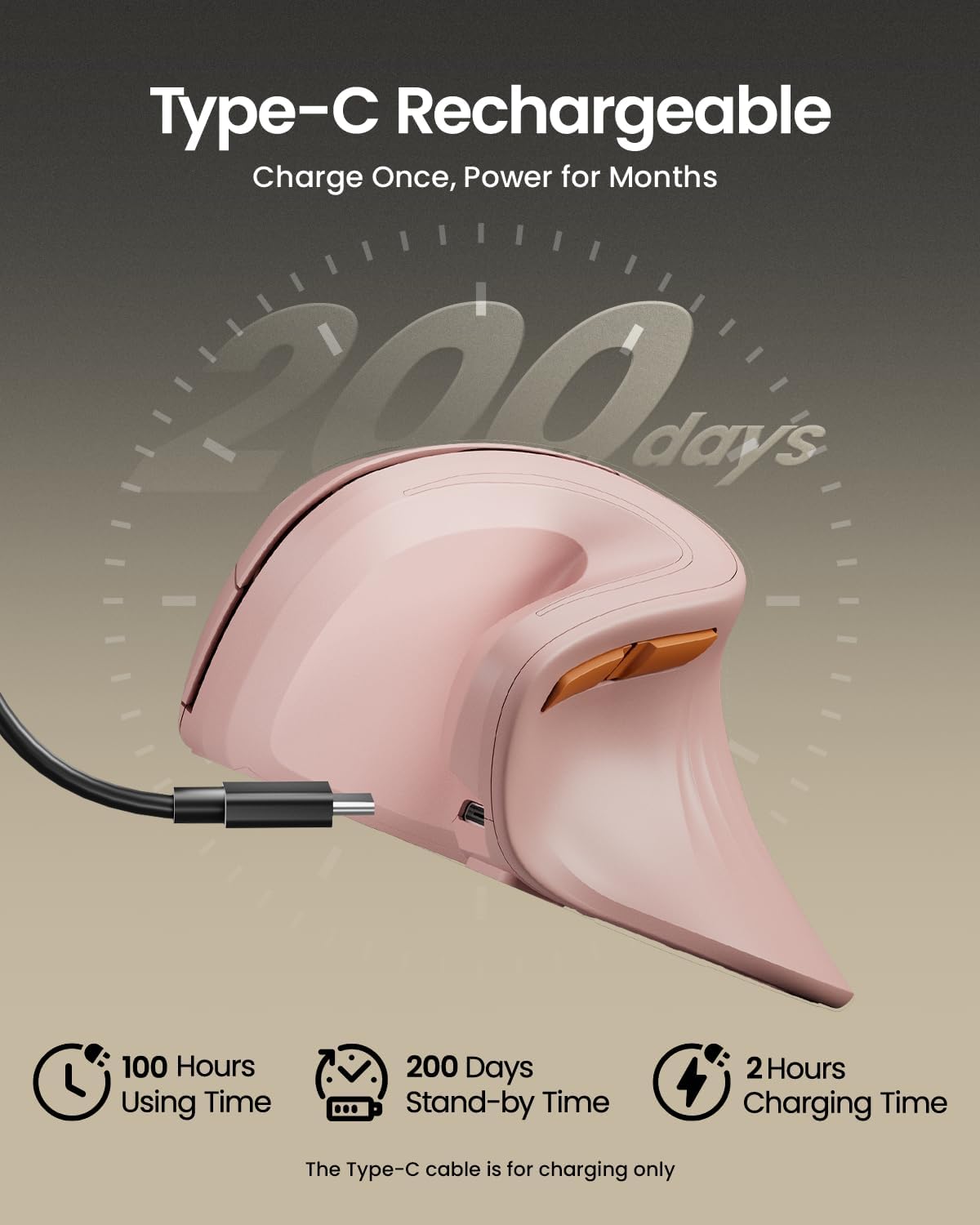 ProtoArc Wireless Ergonomic Vertical Mouse