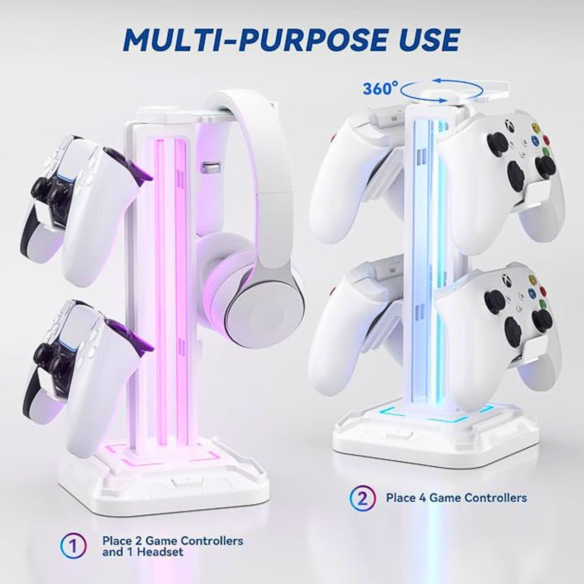 RGB Dual Controller & Headphone Stand