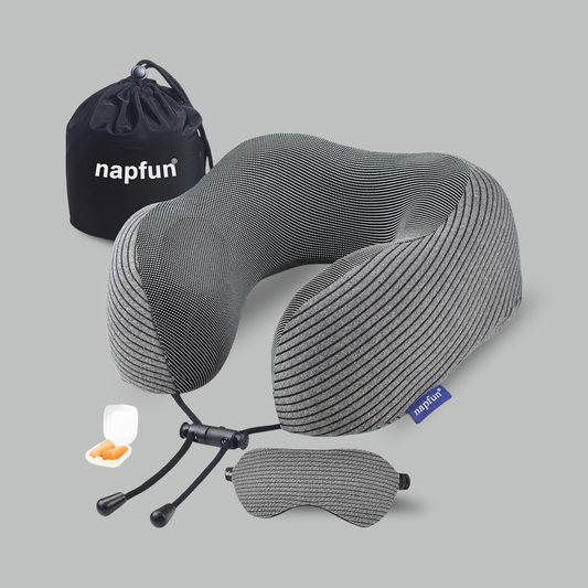 Contoured Memory Foam Travel Neck Pillow