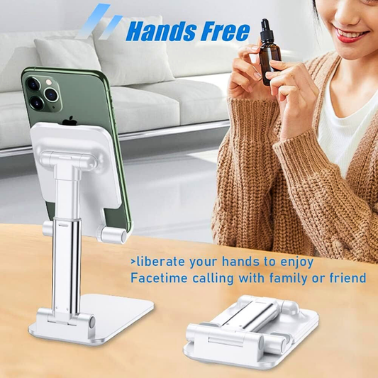Foldable Cell Phone Stand With Weighted Base