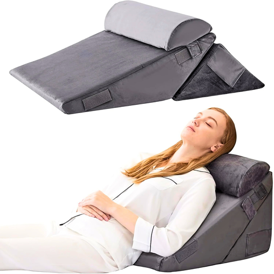Foldable Memory Foam Wedge Pillow Set