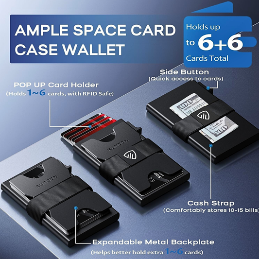 Premium Aluminum Pop-Up Card Wallet