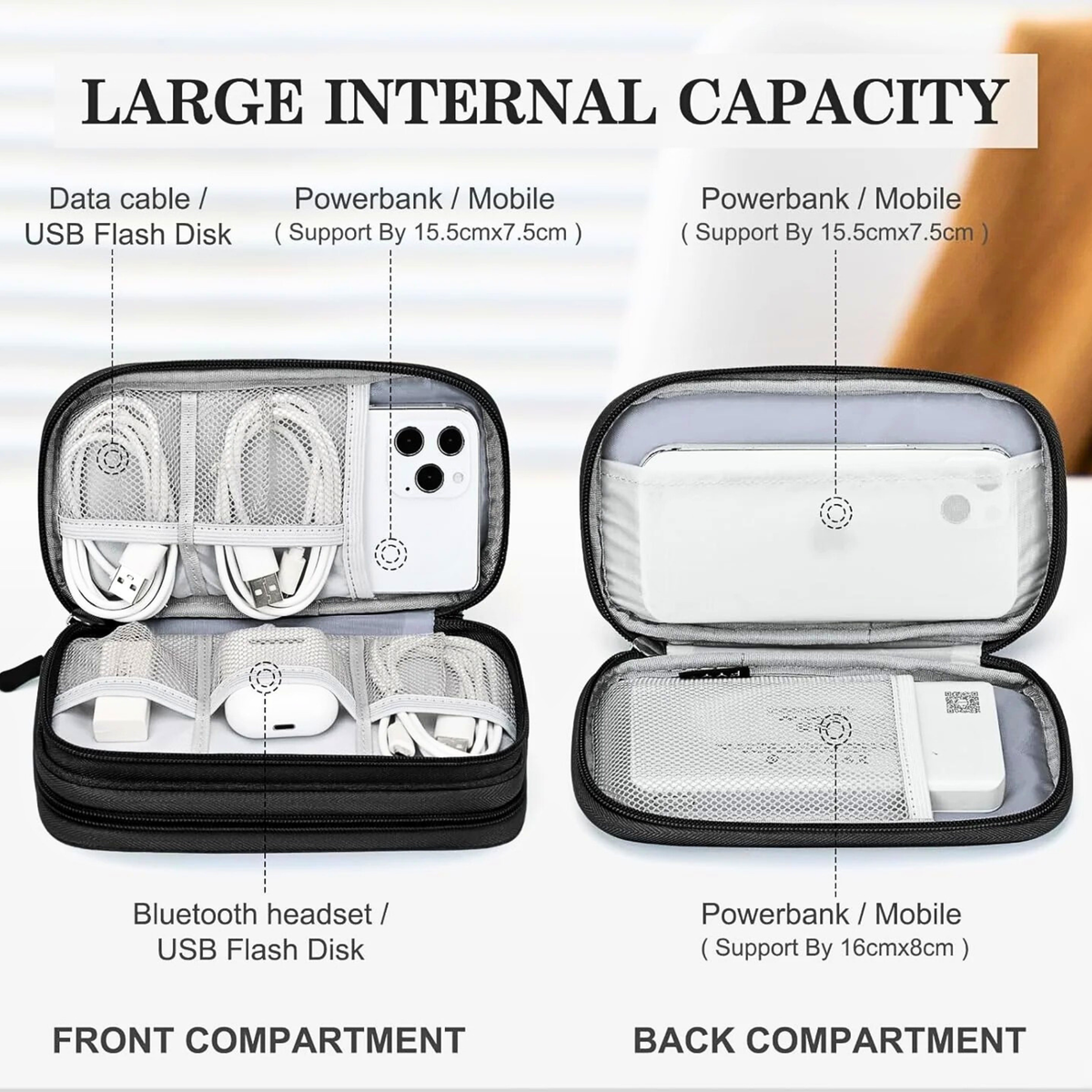 FYY Double Layer Travel Cable Organizer