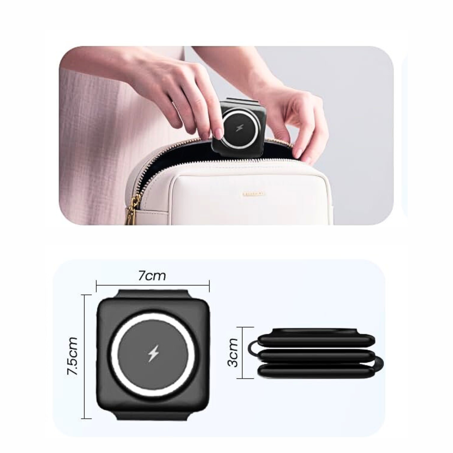 Foldable 3-in-1 Magnetic Wireless Charging Station | Apple Travel Dock