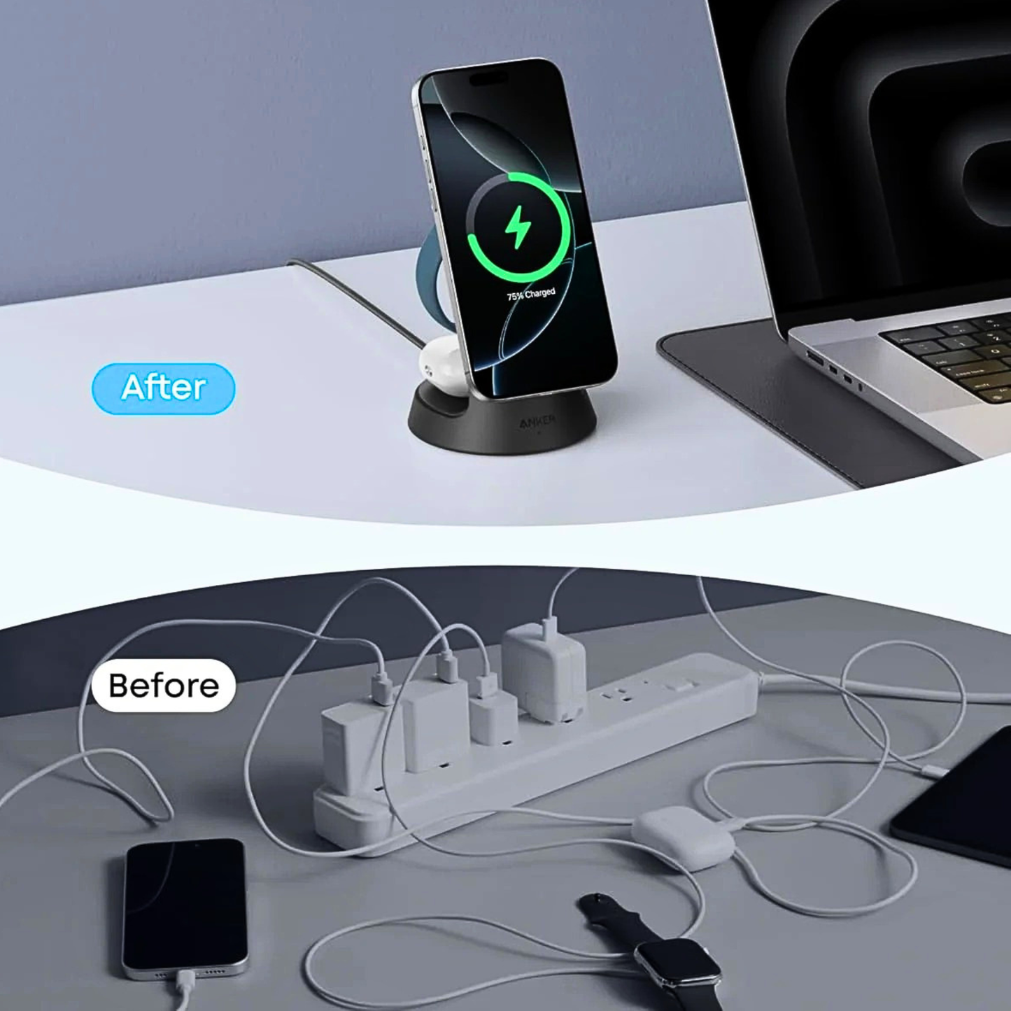 Anker MagGo Nano 3-in-1 Wireless Charging Stand