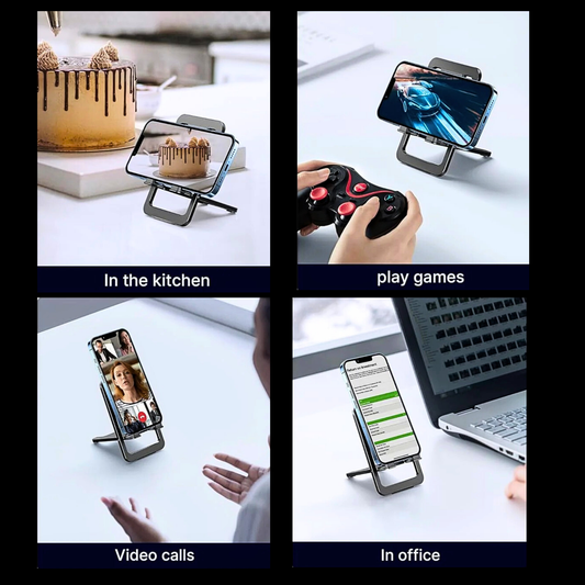 Ultra Thin Foldable Aluminum Phone Stand With 0°–90° Adjustment