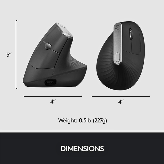 Logitech MX Vertical Ergonomic Mouse | Multi-Device Precision