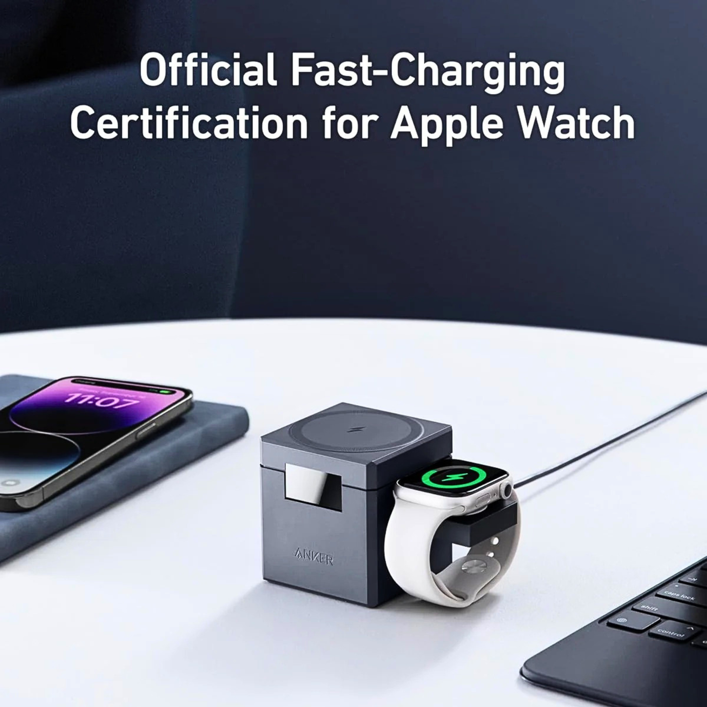 Anker 3-in-1 MagSafe Charging Cube | 15W Foldable Stand