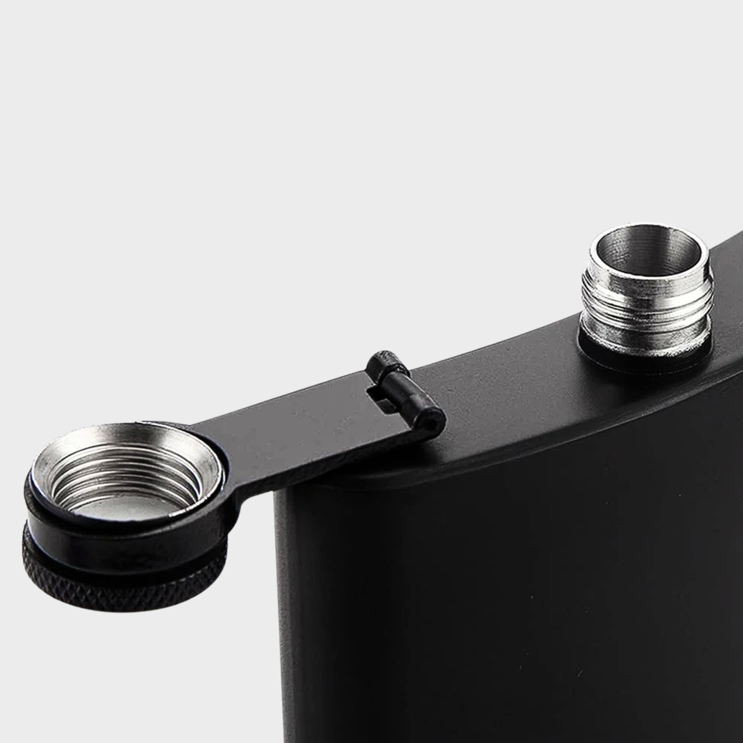 Matte Black Stainless Steel Pocket Flask 12 Ounces