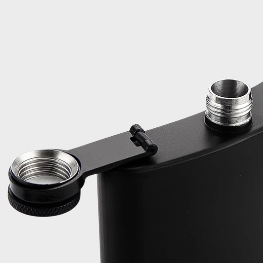 Matte Black Stainless Steel Pocket Flask 12 Ounces