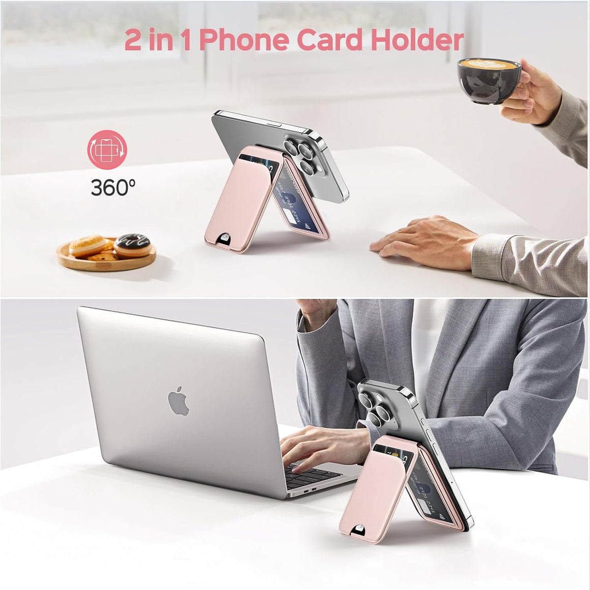 Magnetic Phone Wallet Stand